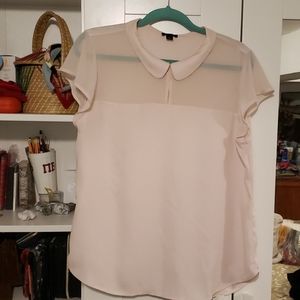 Ann Taylor Peter Pan Collar Blouse (L)